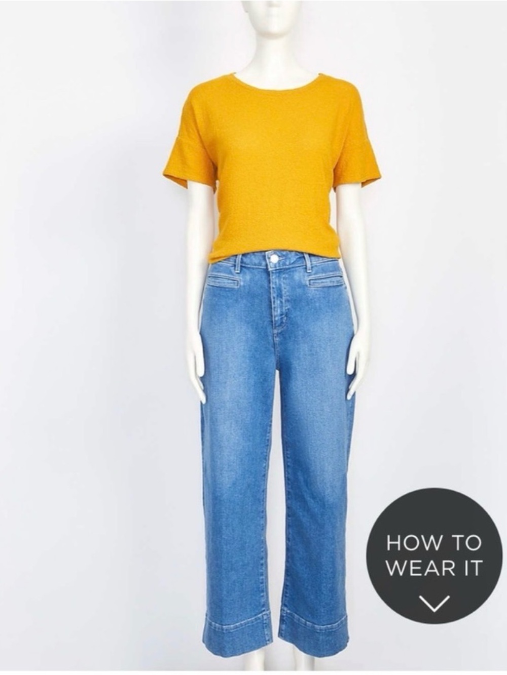 LOFT Wide-Leg Jeans in Medium Blue - Sz 24 / 00